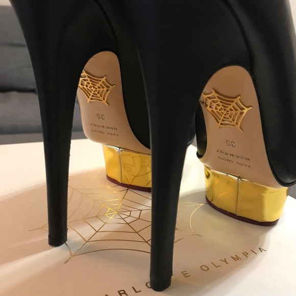 Charlotte Olympia Classic Dolly Pump in Black - Picture 5 of 7